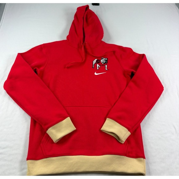 Nike Other - Georgia Bulldogs Hoodie Mens Small Red Nike Pullover Big Logo Sweatshirt NCAA